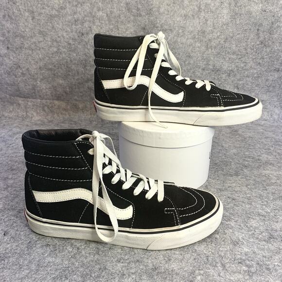 Vans Sk8 Hi Black White Suede High Top Sneakers, Men’s 6.5, Women’s Size 8 main image 11